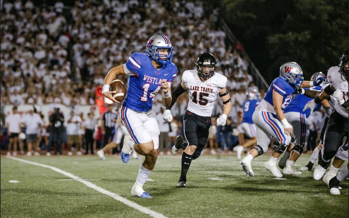 Brett Skinner drops back to pass